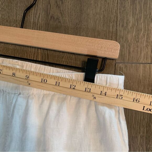 RACHEL ZOE Linen Pants Women’s Medium White Elastic Waist Double Row Tassels. - Picture 10 of 12